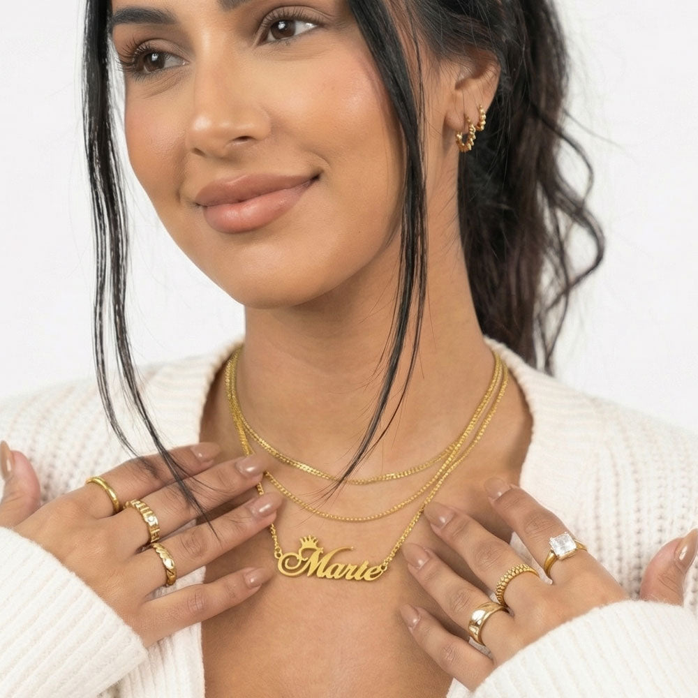 Crown Name Necklace